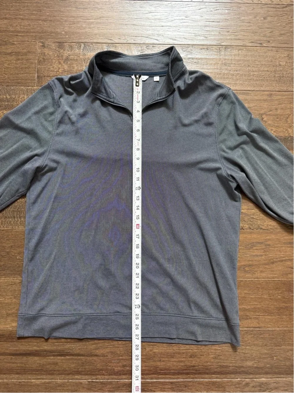 Calvin Klein Men’s Blue/Gray Quarter Zip Pullover Long Sleeve Golf Top